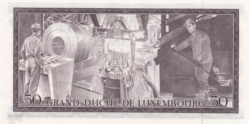 룩셈부르크, 50프랑,
1972, 미사용