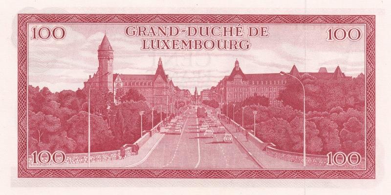 룩셈부르크, 100프랑,
1970, 미사용