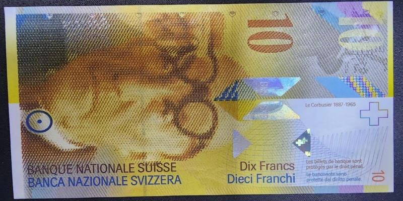 스위스, 10프랑,
1980, 미사용