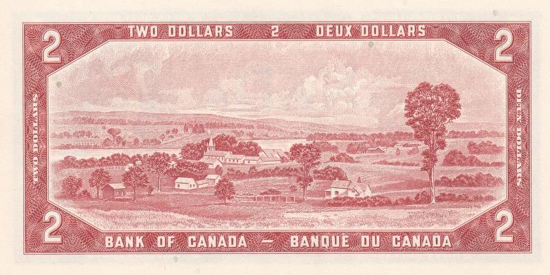 캐나다, 2달러,
1954, 미사용