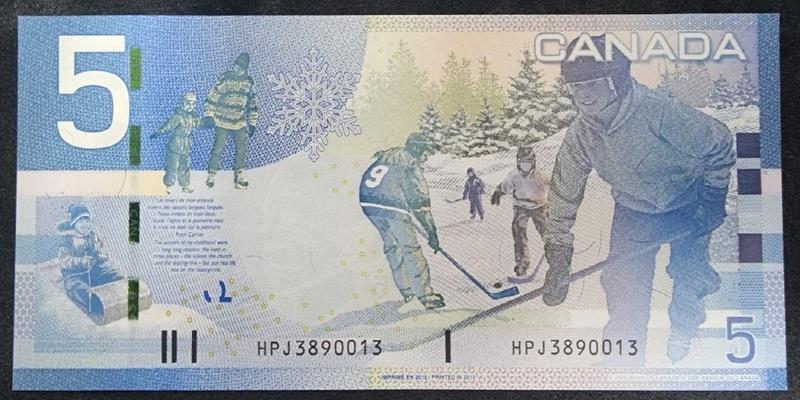 캐나다, 5달러,
2006~2009, 미사용