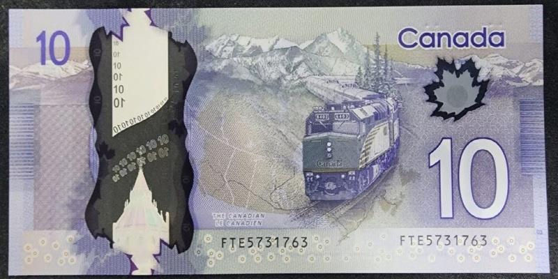 캐나다, 10달러,
2013, 미사용