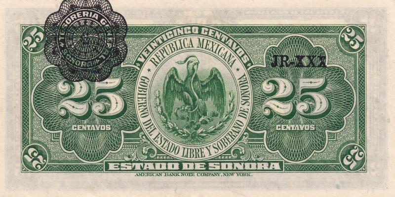 멕시코, 20페소,
1906, 미사용