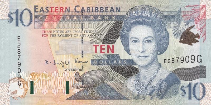 동카리브국가기구, 10달러,
2000, 미사용, 그라나다