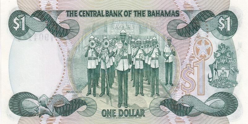 바하마, 1달러,
1974~1984, 미사용