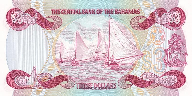 바하마, 3달러,
1974~1984, 미사용