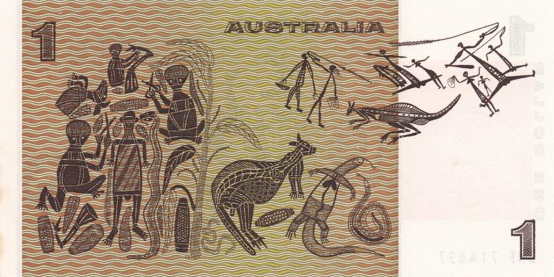 호주, 1달러,
1974~1983, 미사용