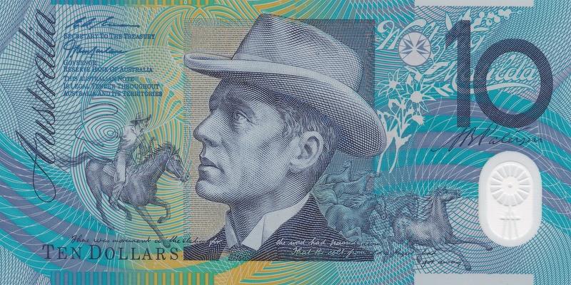 호주, 10달러,
1998, 미사용