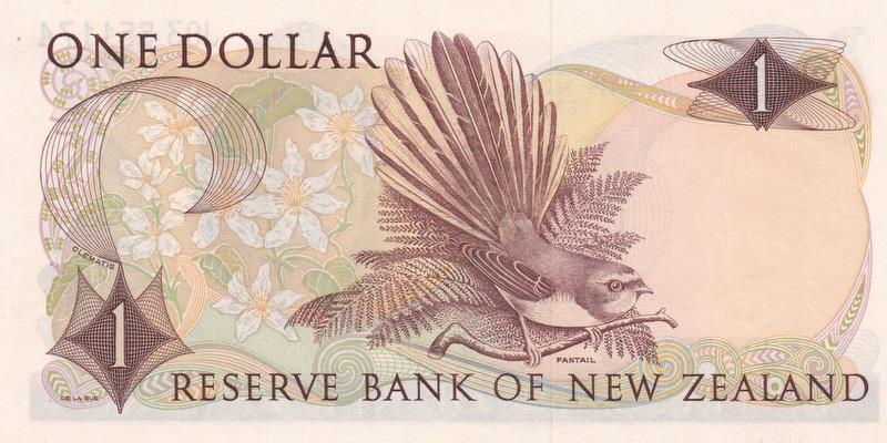 뉴질랜드, 1달러,
1968~1975, 미사용