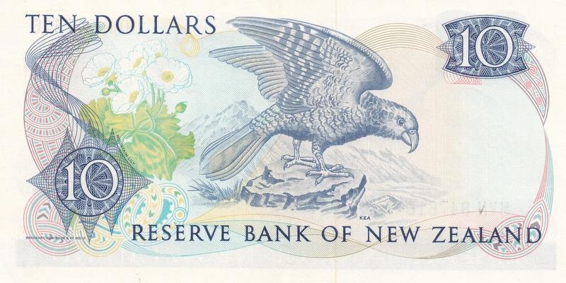 뉴질랜드, 10달러,
1985, 미사용