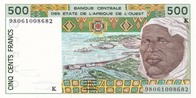 중앙아프리카연합, 500프랑,
2002, 미사용, 세네갈