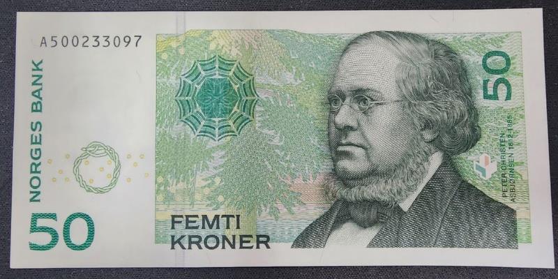 노르웨이, 50크로네,
2008, 미사용